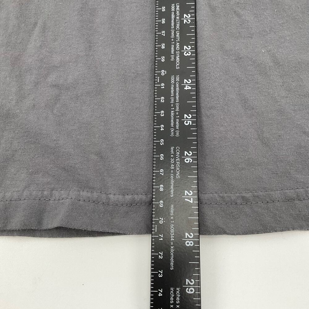 Fox Racing Long Sleeve Tee Size M Charcoal Grey Blue Fox Head Logo Mens Graphic - Picture 7 of 9